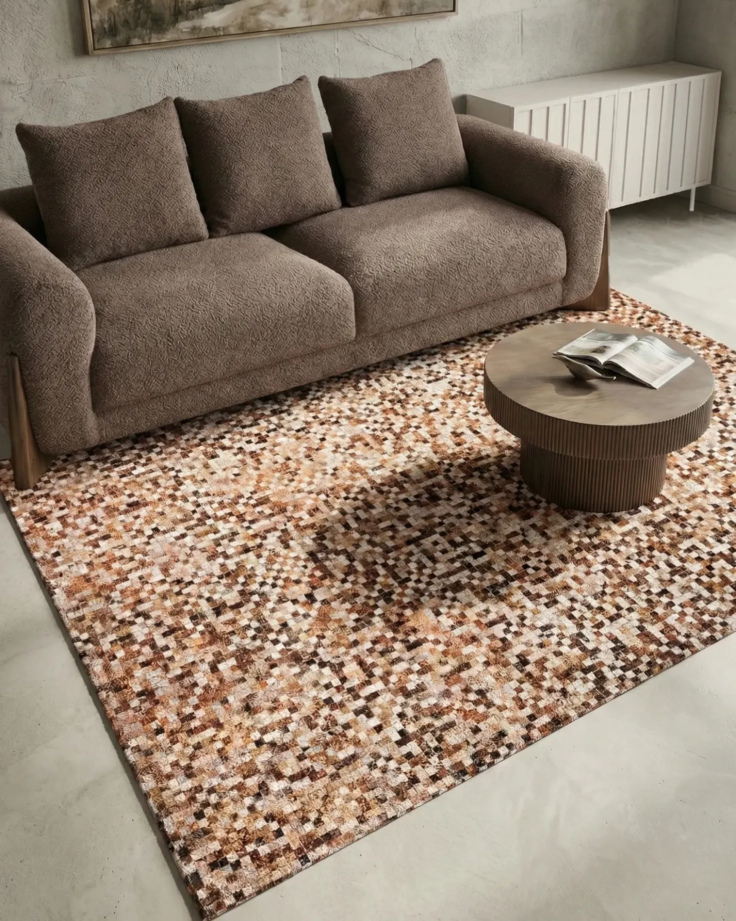 Tappeto TORUL Marrone 140 x 200 cm Pelle naturale
