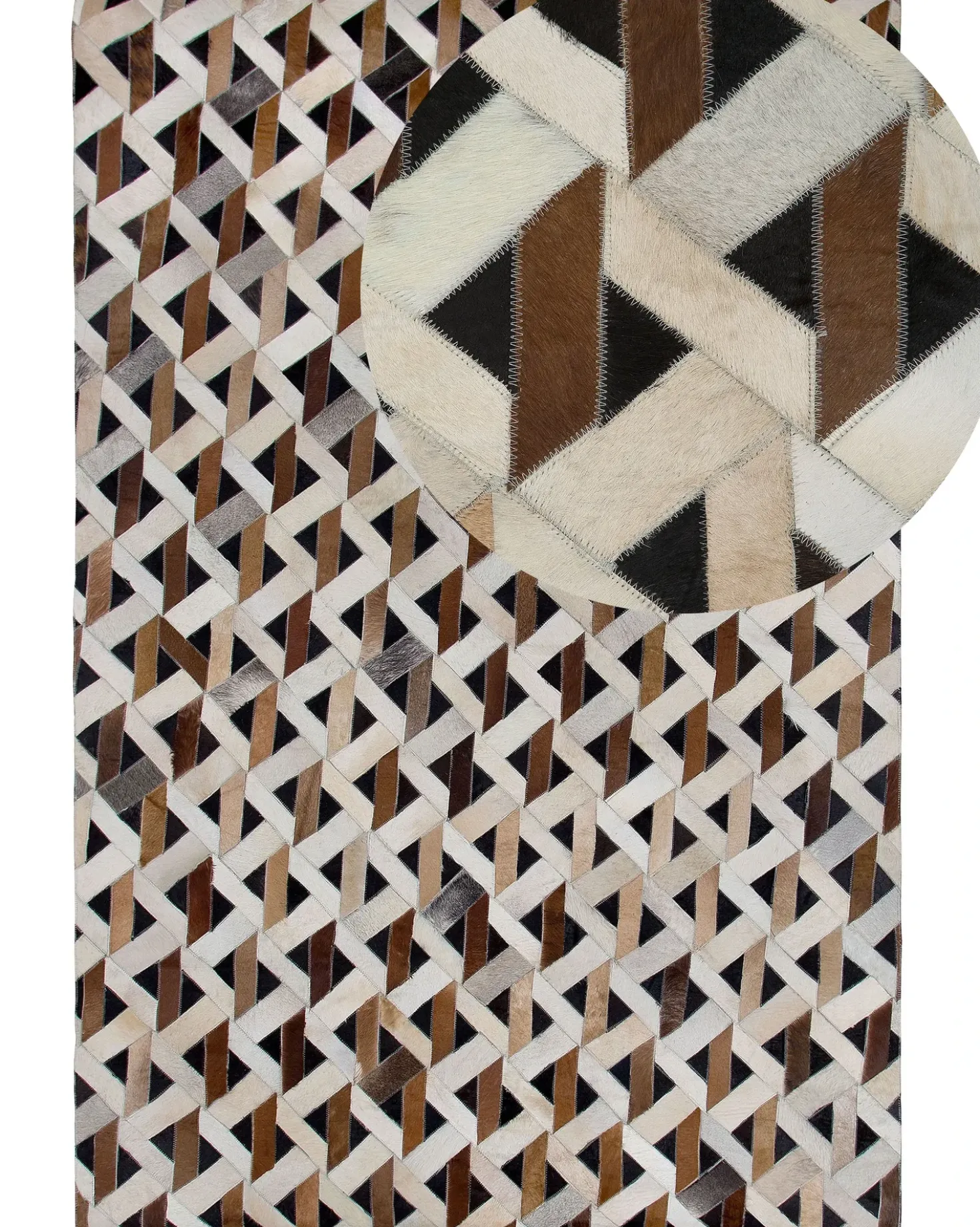 Tappeto TUGLU Marrone 160 x 230 cm Pelle naturale