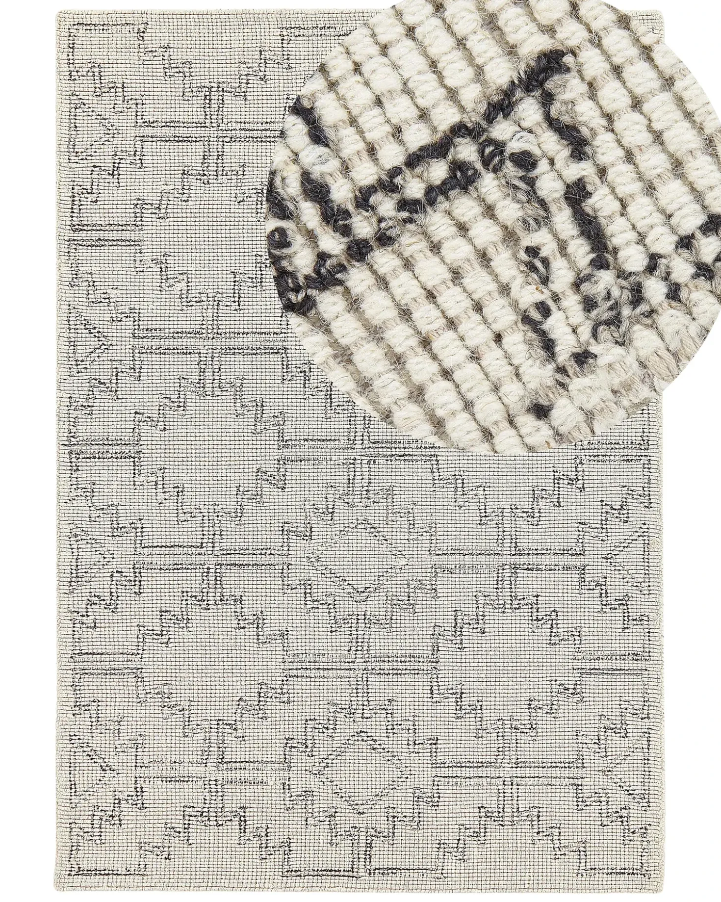 Tappeto URLA Beige 140 x 200 cm Lana