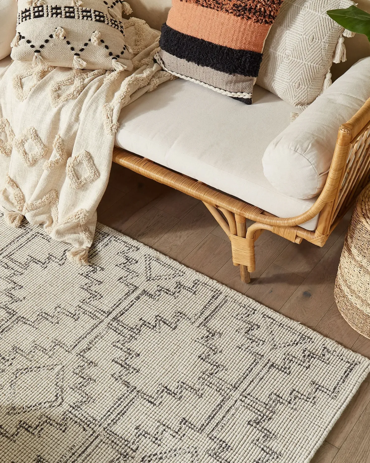 Tappeto URLA Beige 140 x 200 cm Lana