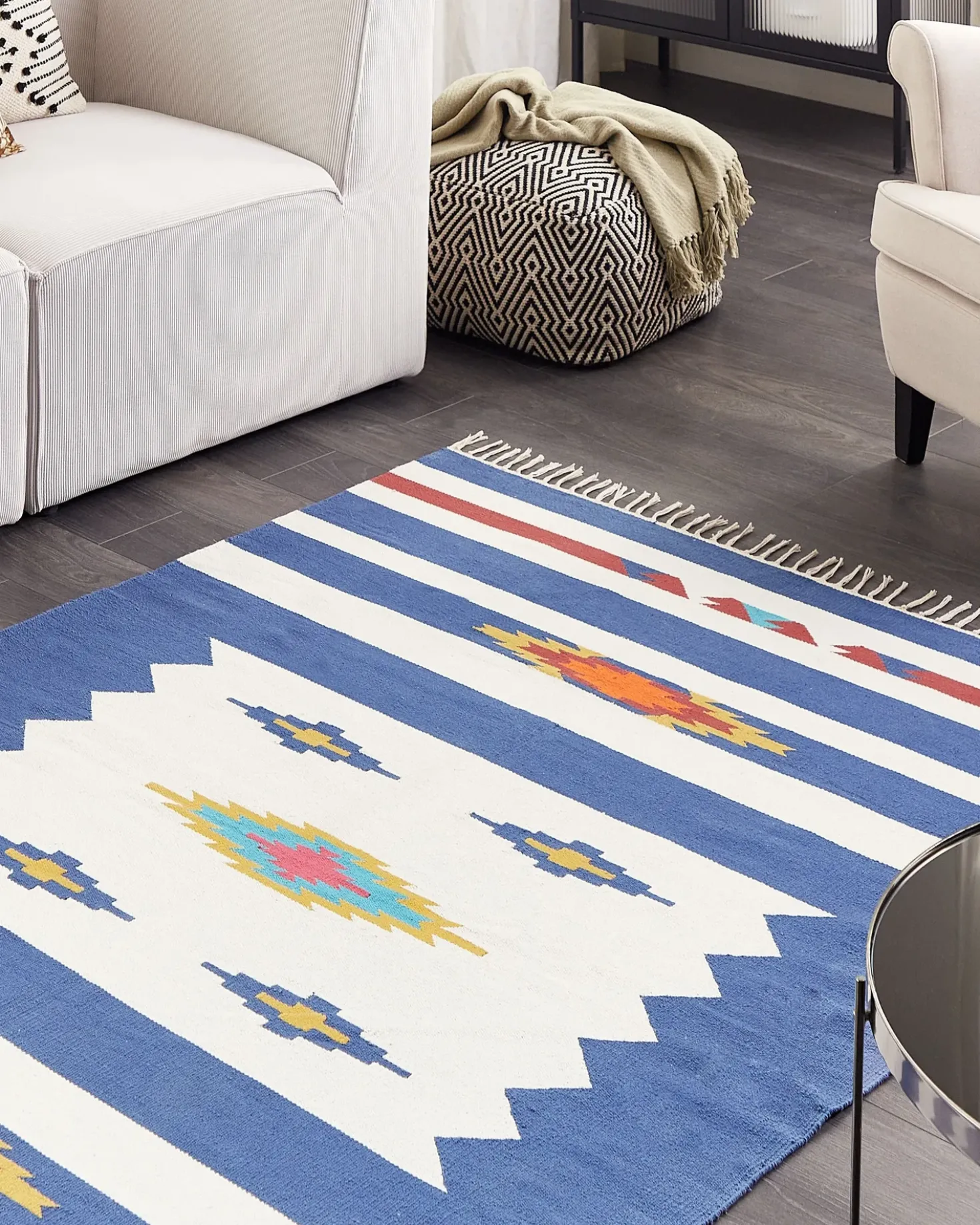 Tappeto VARSER Multicolore 140 x 200 cm Cotone Kilim