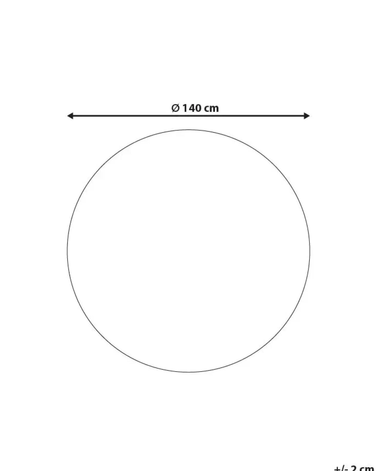 Tappeto VASCO Grigio scuro ø 140 cm Lana