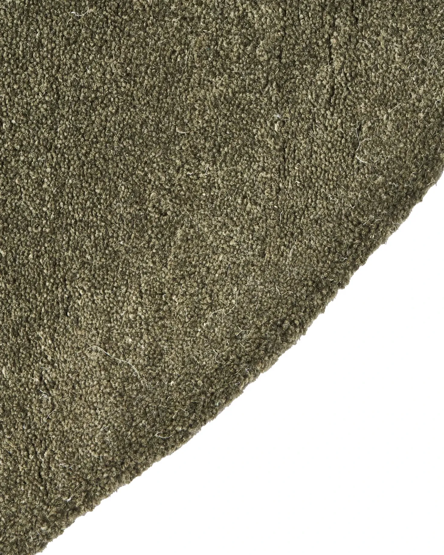 Tappeto VASCO Verde oliva ø 140 cm Lana