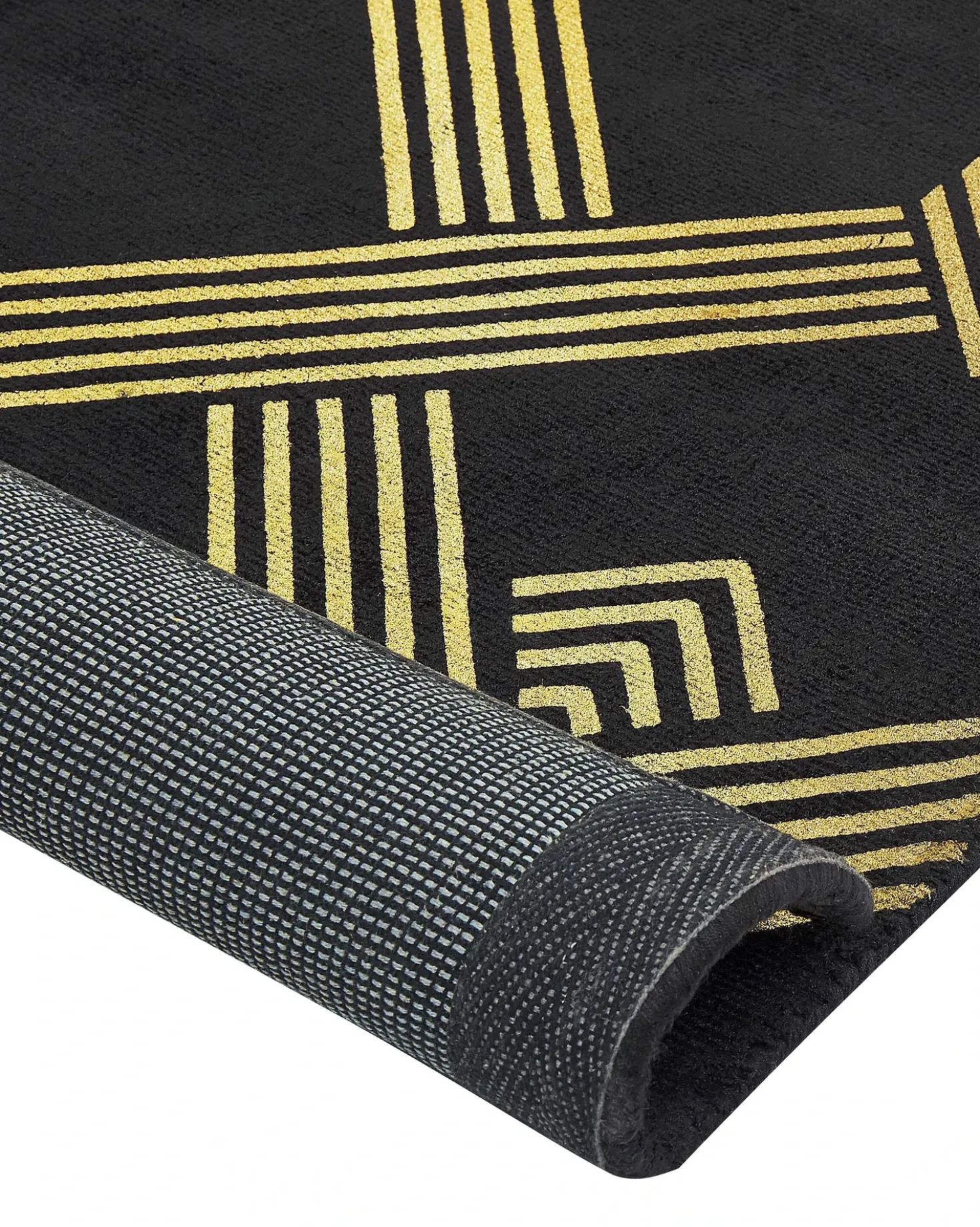 Tappeto VEKSE Nero 160 x 230 cm Viscosa
