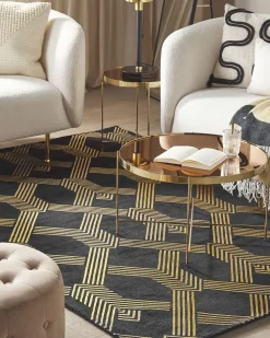 Tappeto VEKSE Nero 160 x 230 cm Viscosa