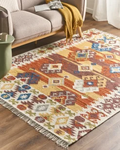 Tappeto VOSKETAP Multicolore 160 x 230 cm Lana Kilim
