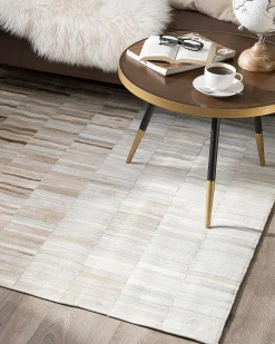 Tappeto YAGDA Beige 140 x 200 cm Pelle naturale