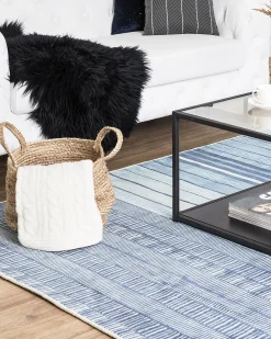 Tappeto YARDERE Azzurro 160 x 230 cm Viscosa