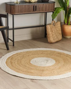 Tappeto YAYALAR Bianco sporco ø 140 cm Iuta