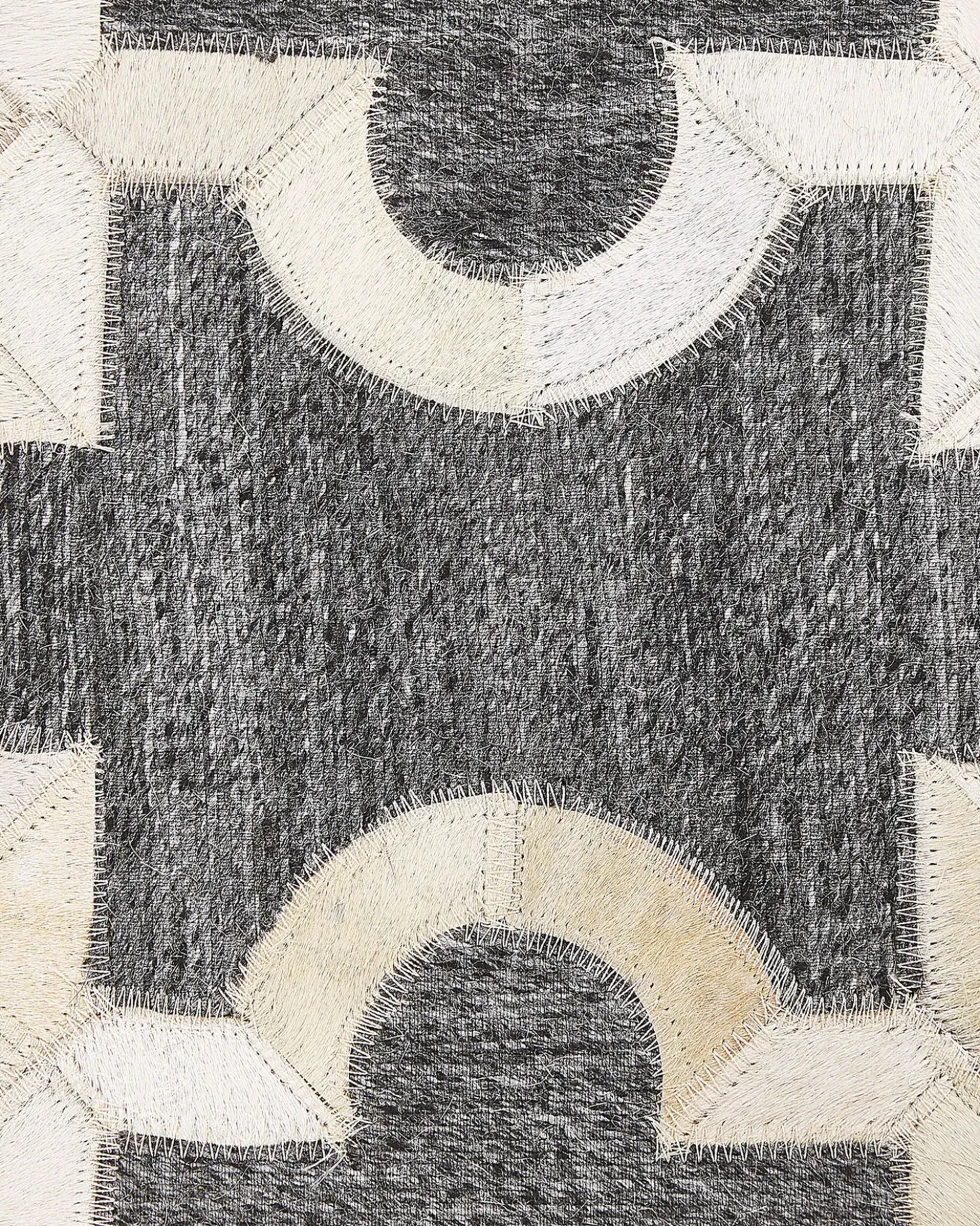 Tappeto YEDISU Grigio scuro 160 x 230 cm Pelle naturale
