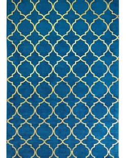 Tappeto YELKI Blu 160 x 230 cm Viscosa