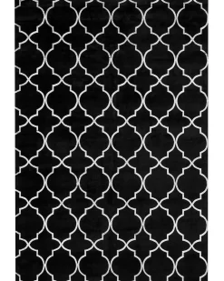 Tappeto YELKI Nero 140 x 200 cm Viscosa