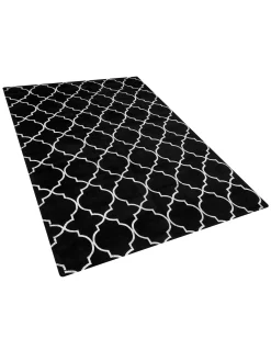 Tappeto YELKI Nero 140 x 200 cm Viscosa
