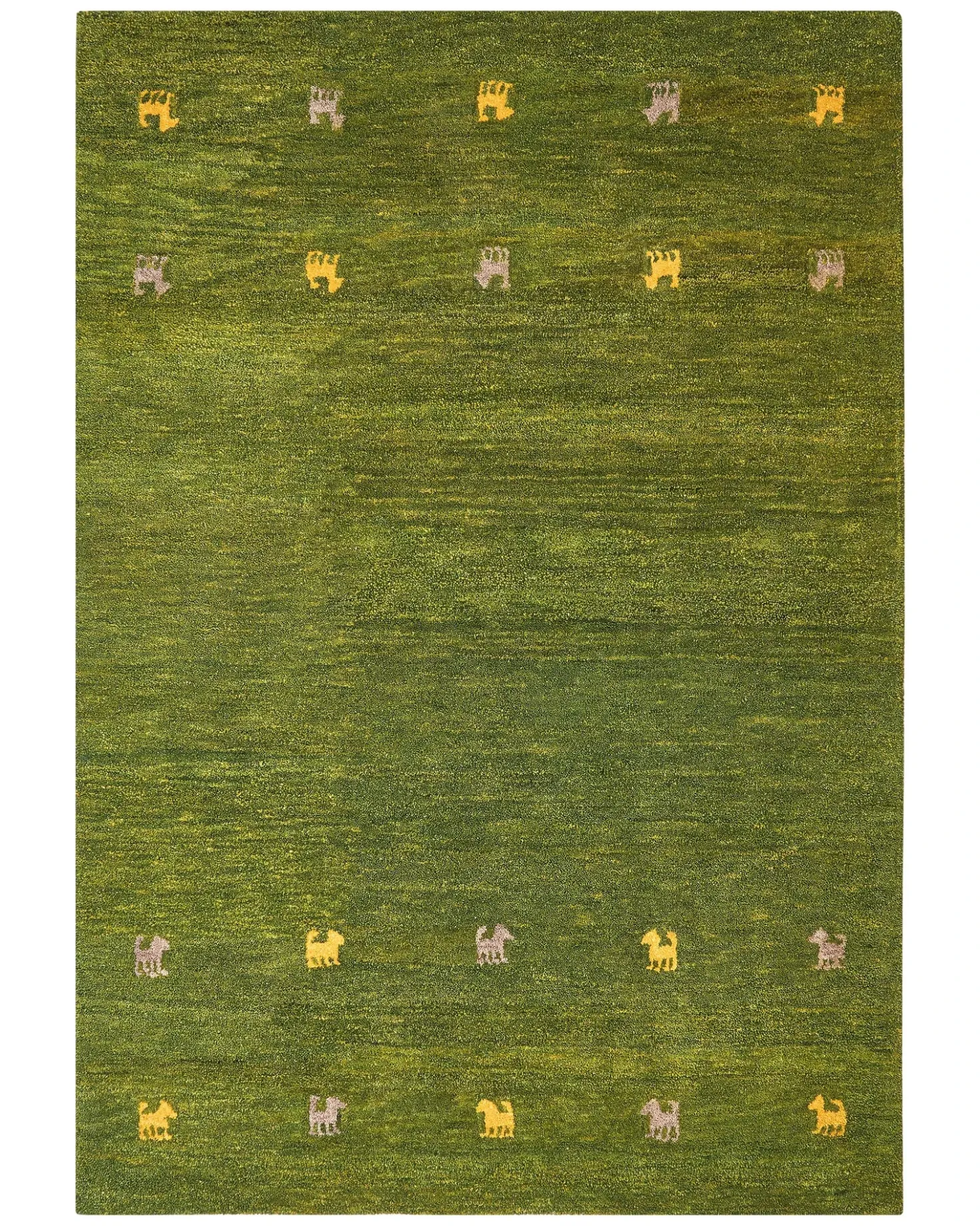 Tappeto YULAFI Verde 140 x 200 cm Lana Persiano