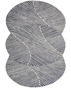 Tappeto ZABOL Grigio grafite 140 x 200 cm Lana