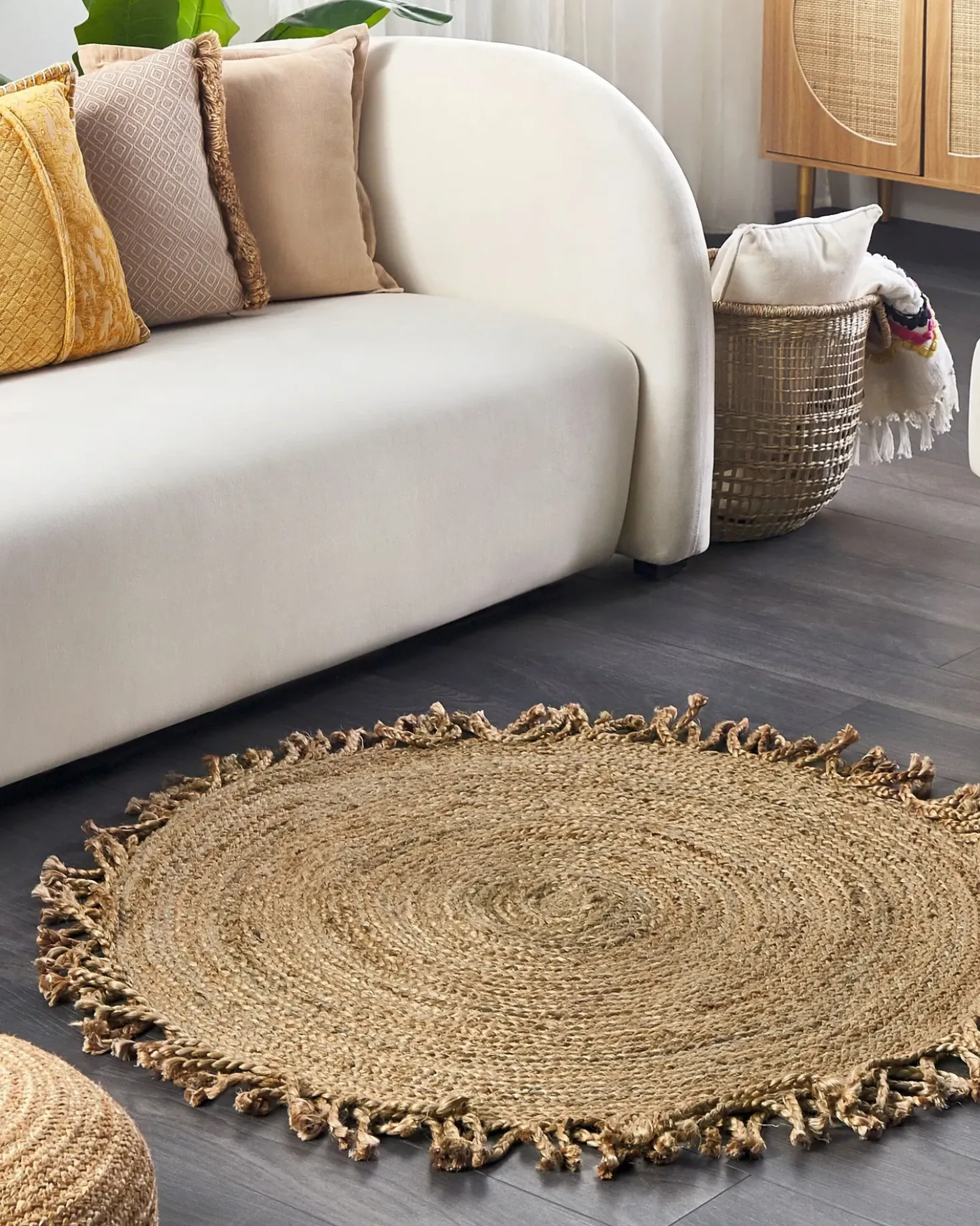 Tappeto ZONGULDAK Beige ø 120 cm Iuta
