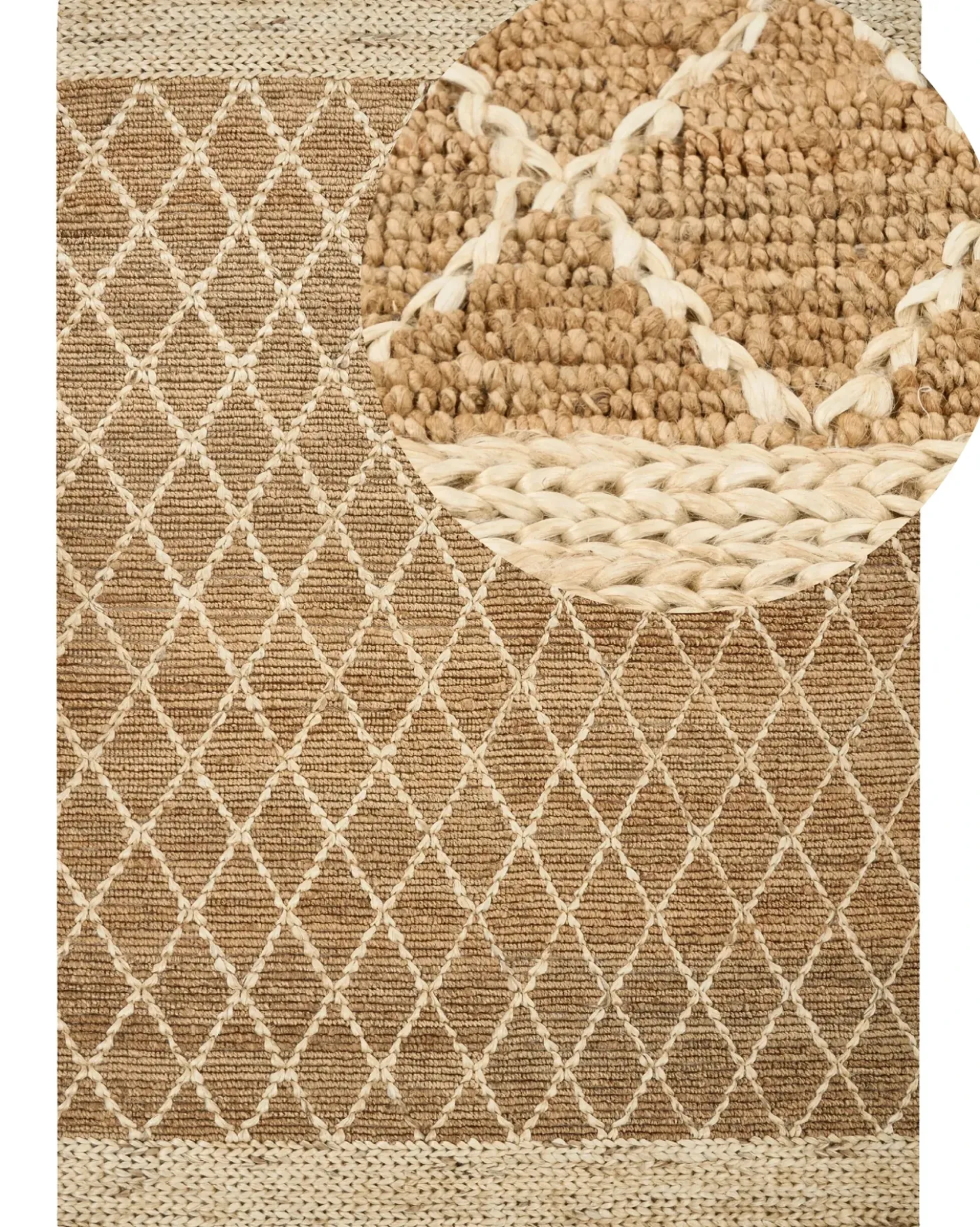 Tappeto ZORAVA Beige 160 x 230 cm Iuta