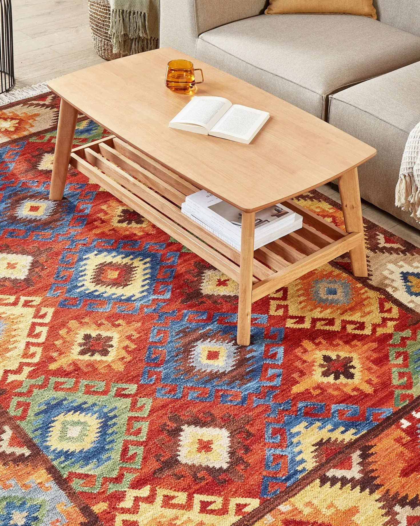Tappeto ZOVUNI Multicolore 160 x 230 cm Lana Kilim
