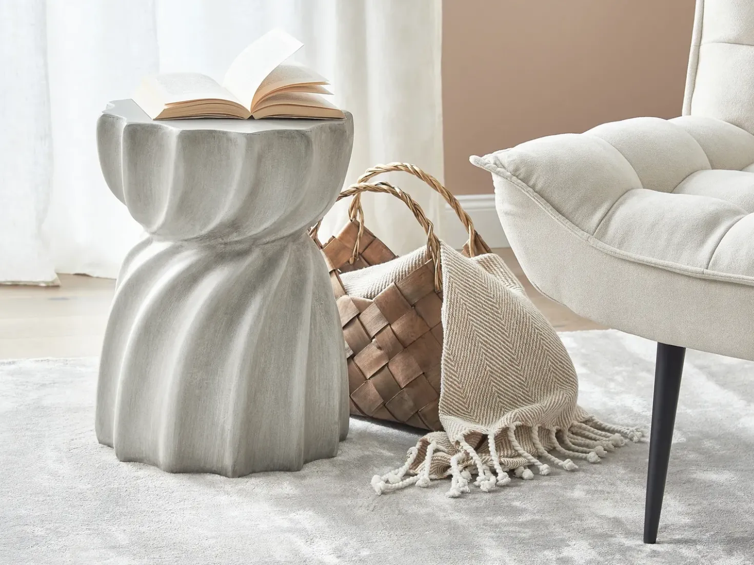 Tavolino ALGUA 35 cm 35 cm Grigio