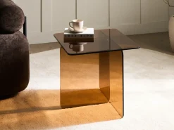 Tavolino AMISK Vetro temperato Marrone