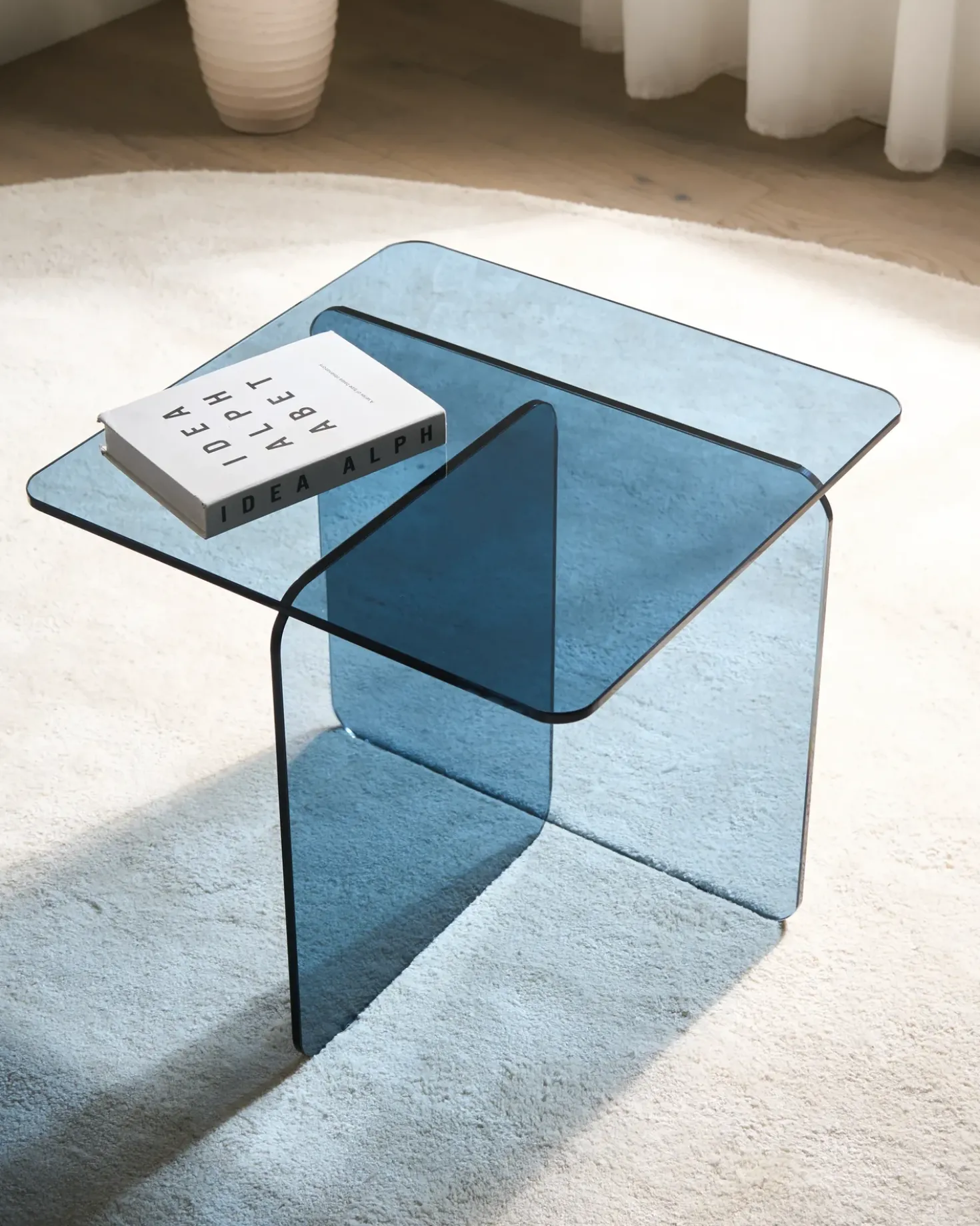 Tavolino AMISK Vetro temperato Blu