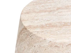 Tavolino BIENTINO 46 cm 46 cm Effetto travertino