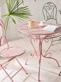 Tavolino Bistrot ALBINIA 70 cm 70 cm Metallo Rosa