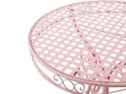 Tavolino Bistrot ALBINIA 70 cm 70 cm Metallo Rosa