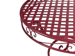 Tavolino Bistrot ALBINIA 70 cm 70 cm Metallo Bordeaux