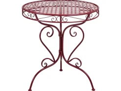 Tavolino Bistrot ALBINIA 70 cm 70 cm Metallo Bordeaux