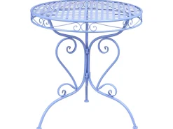 Tavolino Bistrot ALBINIA 70 cm 70 cm Metallo Blu