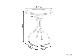 Tavolino Bistrot ANAPO 60 cm 60 cm Metallo Nero