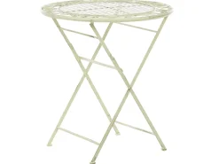 Tavolino Bistrot BIVIO 70 cm 70 cm Metallo Verde chiaro