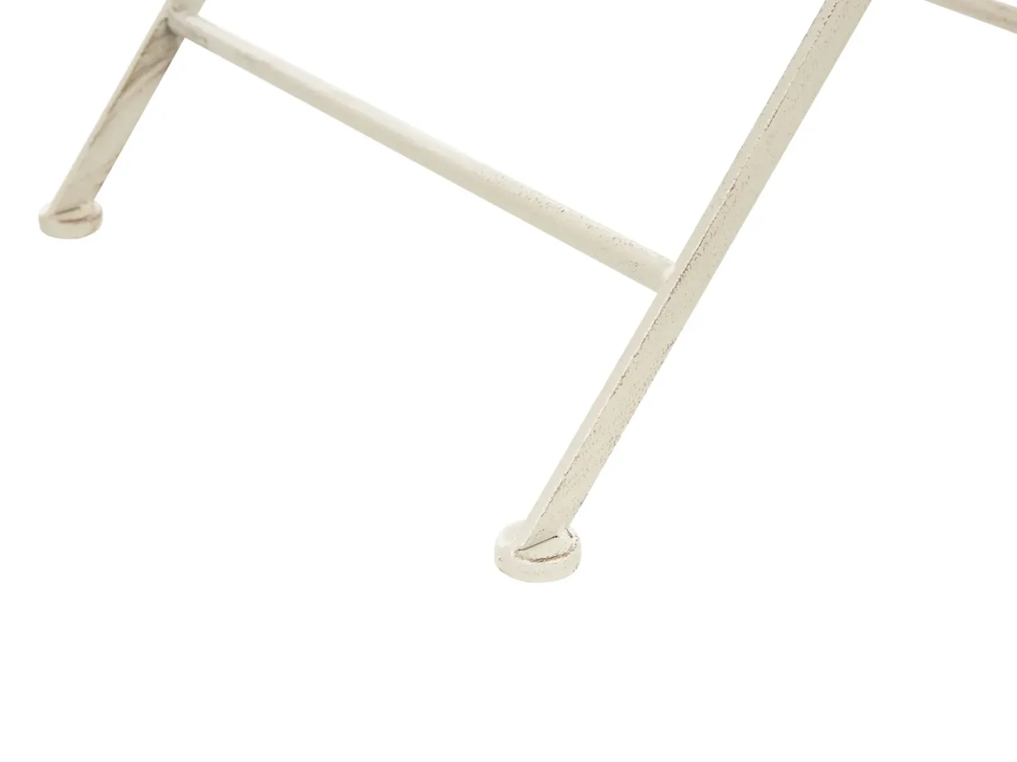 Tavolino Bistrot BIVIO 90 cm 90 cm Metallo Bianco sporco