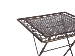 Tavolino Bistrot BORMIO 70 cm 70 cm Metallo Nero