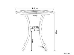 Tavolino Bistrot BOVINO 65 cm 65 cm Metallo Marrone scuro