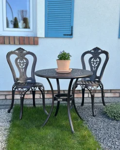 Tavolino Bistrot BOVINO 65 cm 65 cm Metallo Marrone scuro