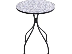 Tavolino Bistrot CAMPRENA 60 cm 60 cm Metallo Nero