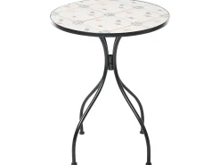 Tavolino Bistrot CARONA 60 cm 60 cm Metallo Nero
