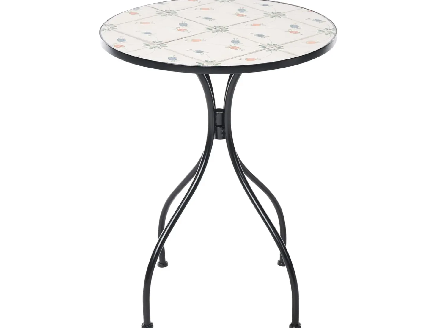 Tavolino Bistrot CARONA 60 cm 60 cm Metallo Nero