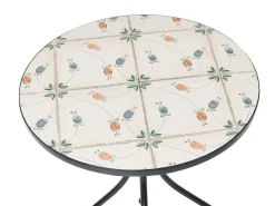 Tavolino Bistrot CARONA 60 cm 60 cm Metallo Nero