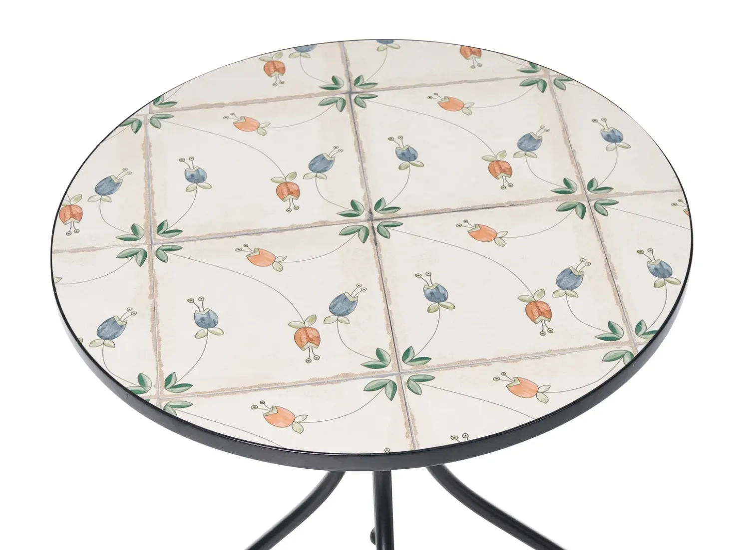 Tavolino Bistrot CARONA 60 cm 60 cm Metallo Nero
