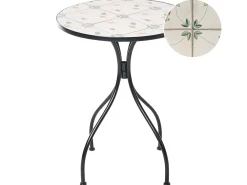 Tavolino Bistrot CARONA 60 cm 60 cm Metallo Nero