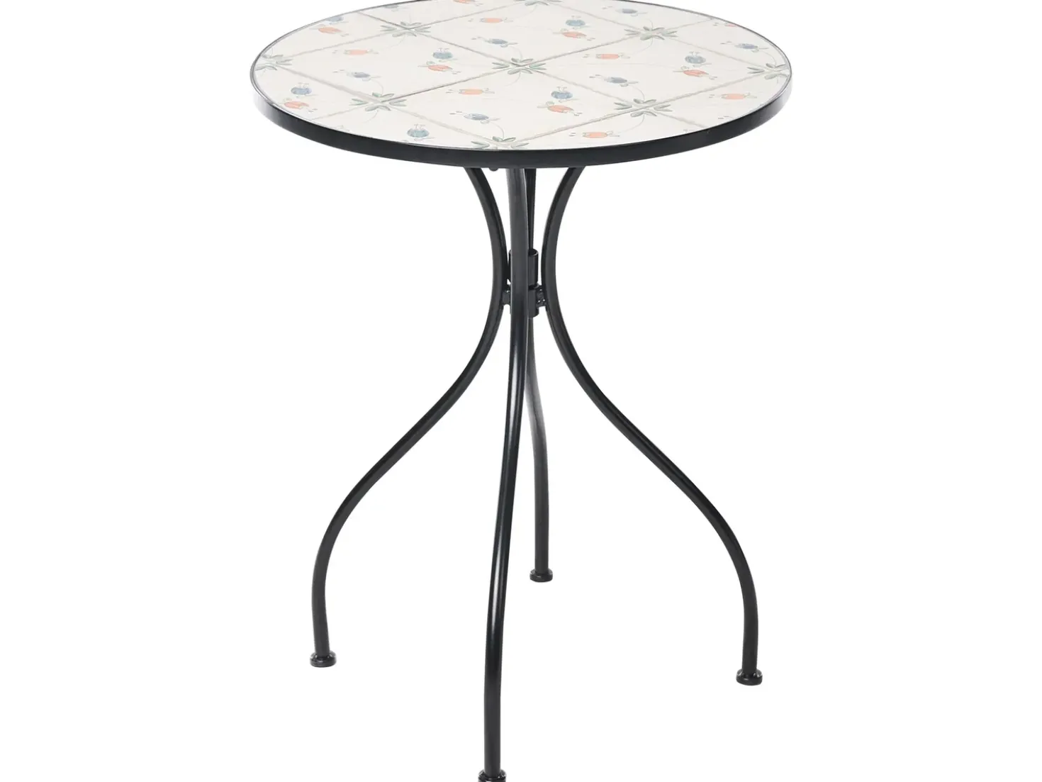 Tavolino Bistrot CARONA 60 cm 60 cm Metallo Nero