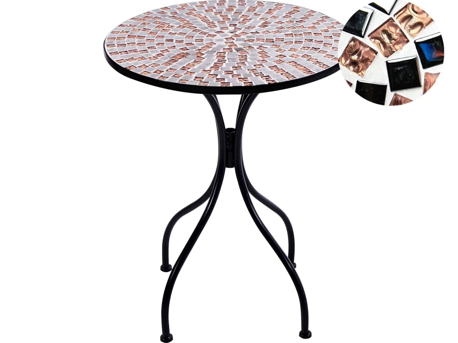 Tavolino Bistrot CARPINO 60 cm 60 cm Nero
