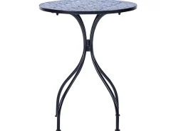 Tavolino Bistrot CIGLIANO 60 cm 60 cm Metallo Nero