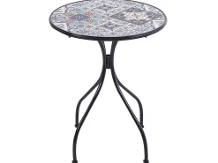 Tavolino Bistrot CIVITA 60 cm 60 cm Metallo Nero