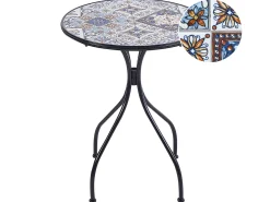 Tavolino Bistrot CIVITA 60 cm 60 cm Metallo Nero