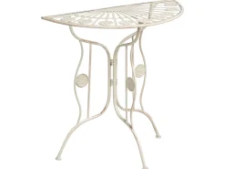 Tavolino Bistrot COGGIA 80 cm 37 cm Metallo Beige chiaro