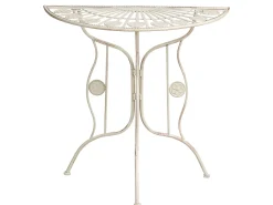 Tavolino Bistrot COGGIA 80 cm 37 cm Metallo Beige chiaro